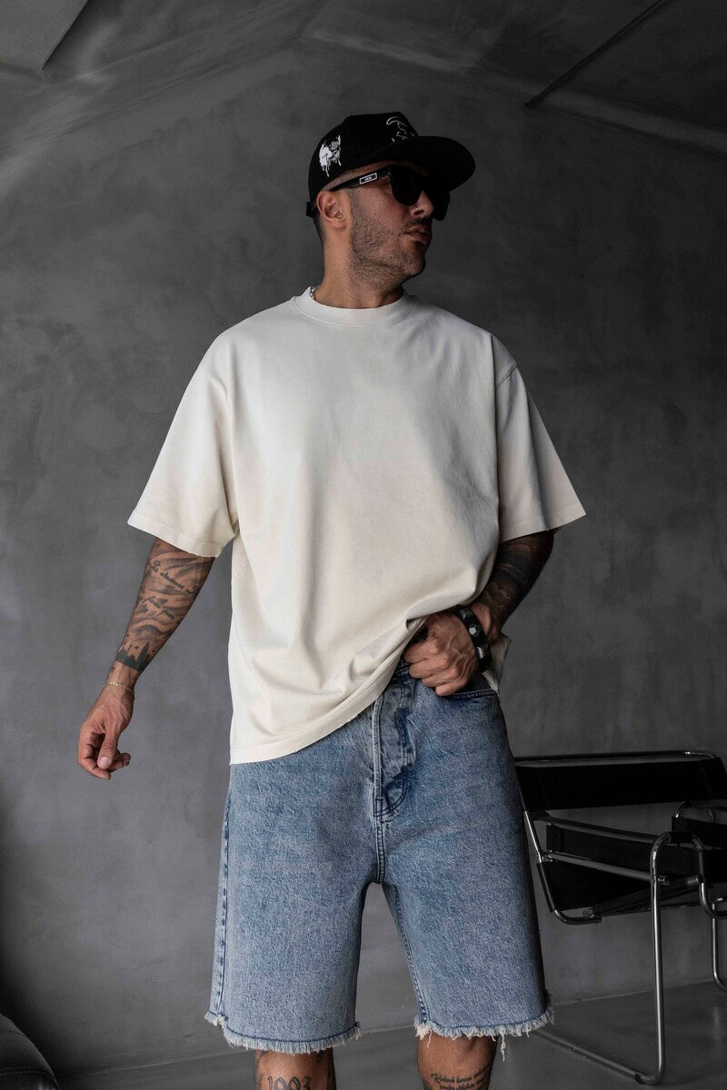 BASIC WASHED T-SHIRT BEIGE 1685