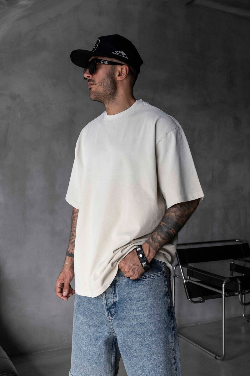 BASIC WASHED T-SHIRT BEIGE 1685