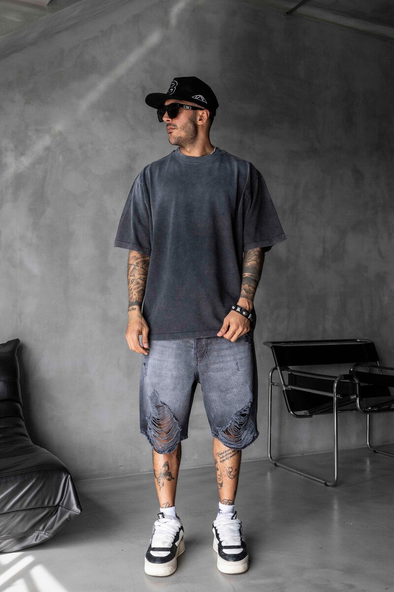 BASIC WASHED T-SHIRT BLACK 1685