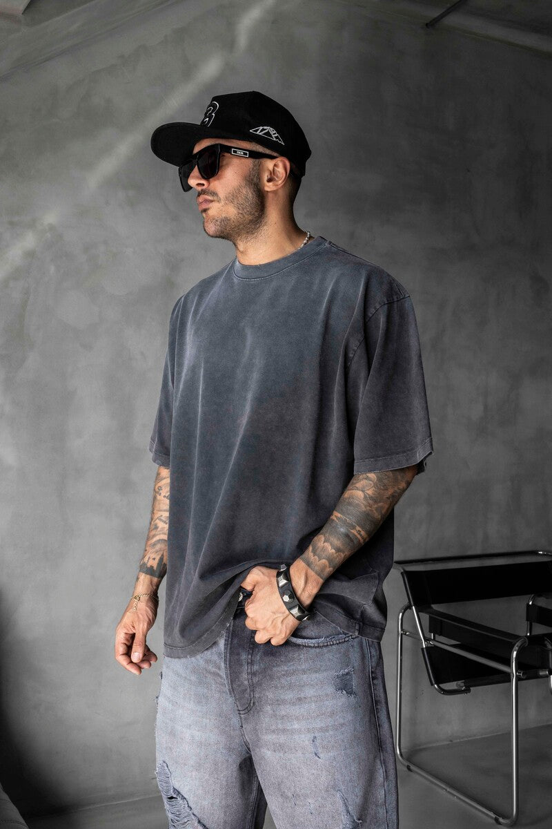 BASIC WASHED T-SHIRT BLACK 1685