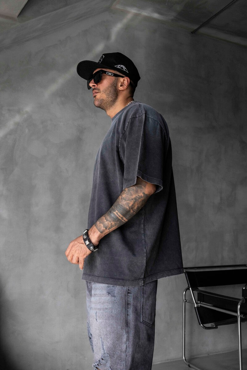 BASIC WASHED T-SHIRT BLACK 1685