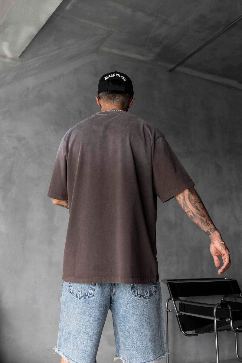 BASIC WASHED T-SHIRT BROWN 1685