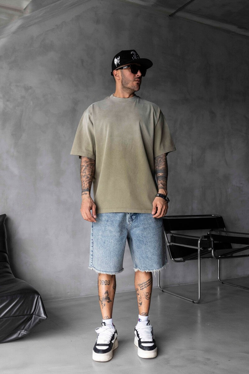 BASIC WASHED T-SHIRT GREEN 1685