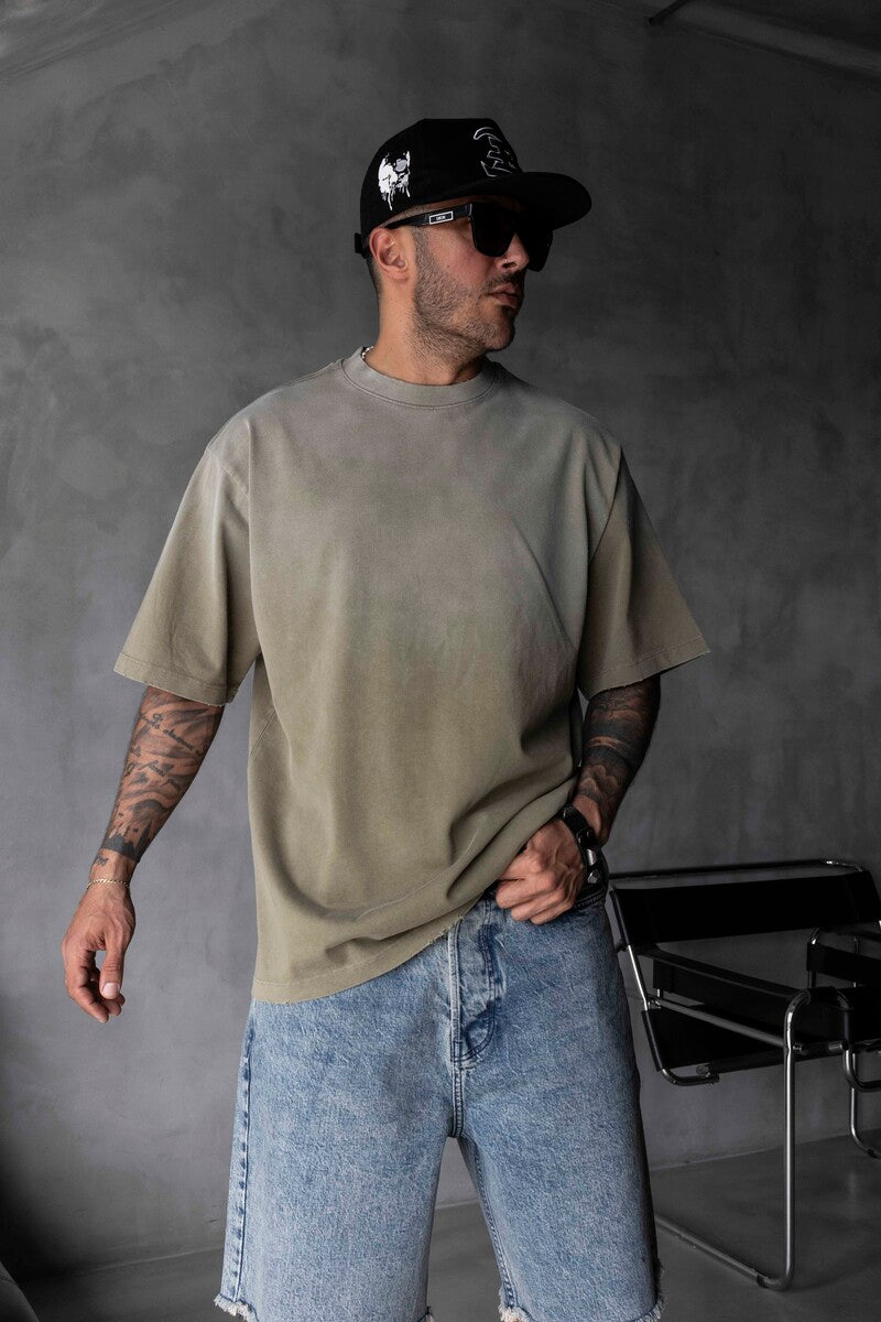 BASIC WASHED T-SHIRT GREEN 1685