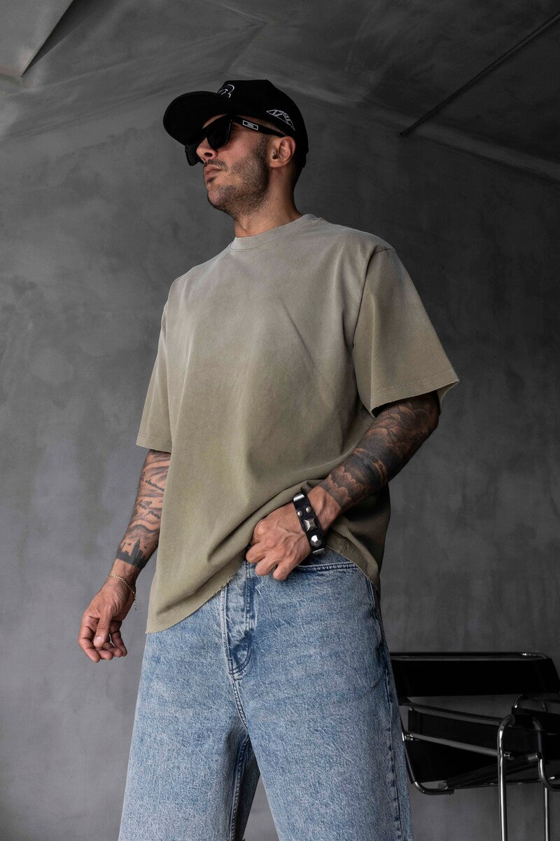 BASIC WASHED T-SHIRT GREEN 1685