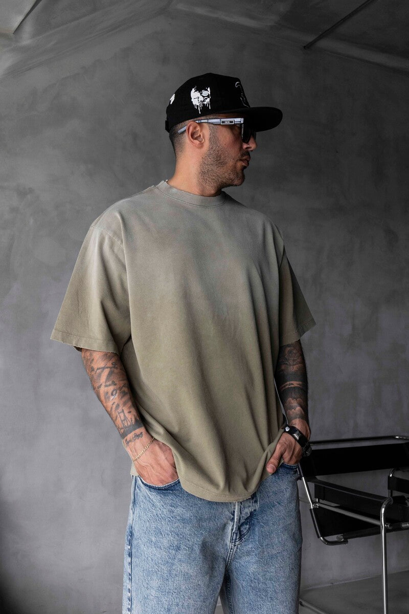 BASIC WASHED T-SHIRT GREEN 1685