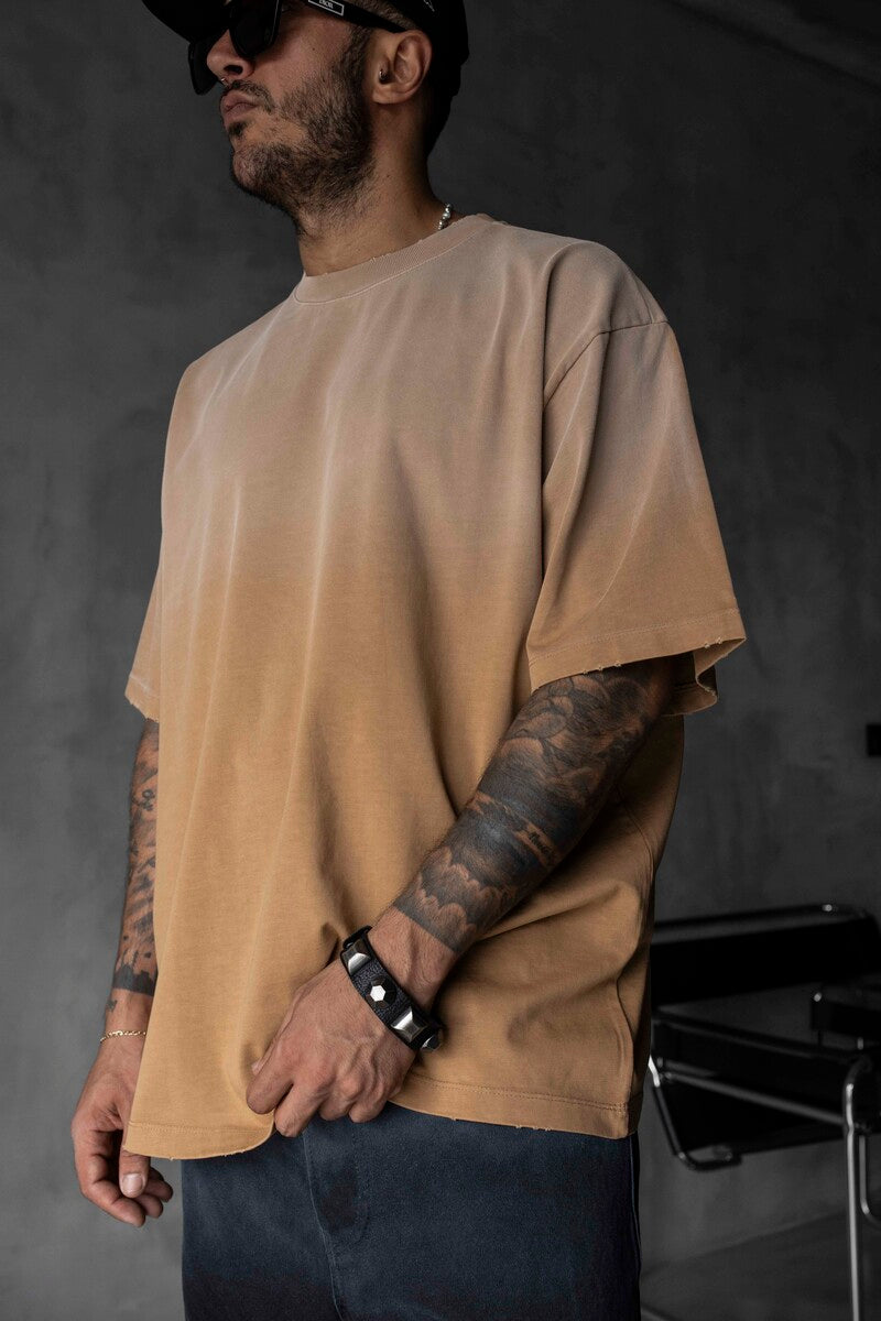 BASIC WASHED T-SHIRT ORANGE1685