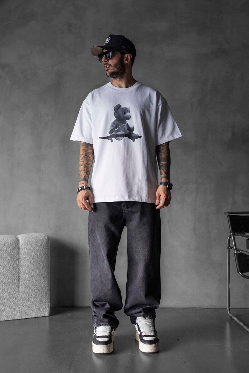 BEAR PRINTED T-SHIRT WHITE1757