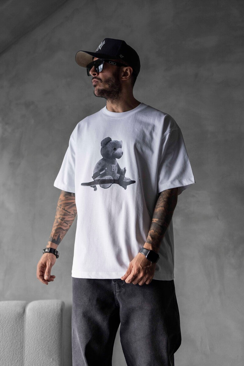 BEAR PRINTED T-SHIRT WHITE1757