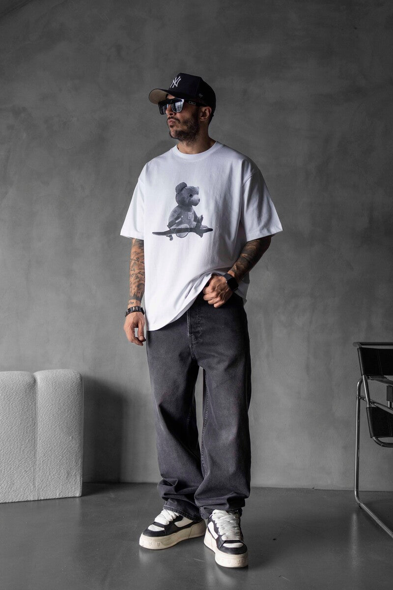 BEAR PRINTED T-SHIRT WHITE1757