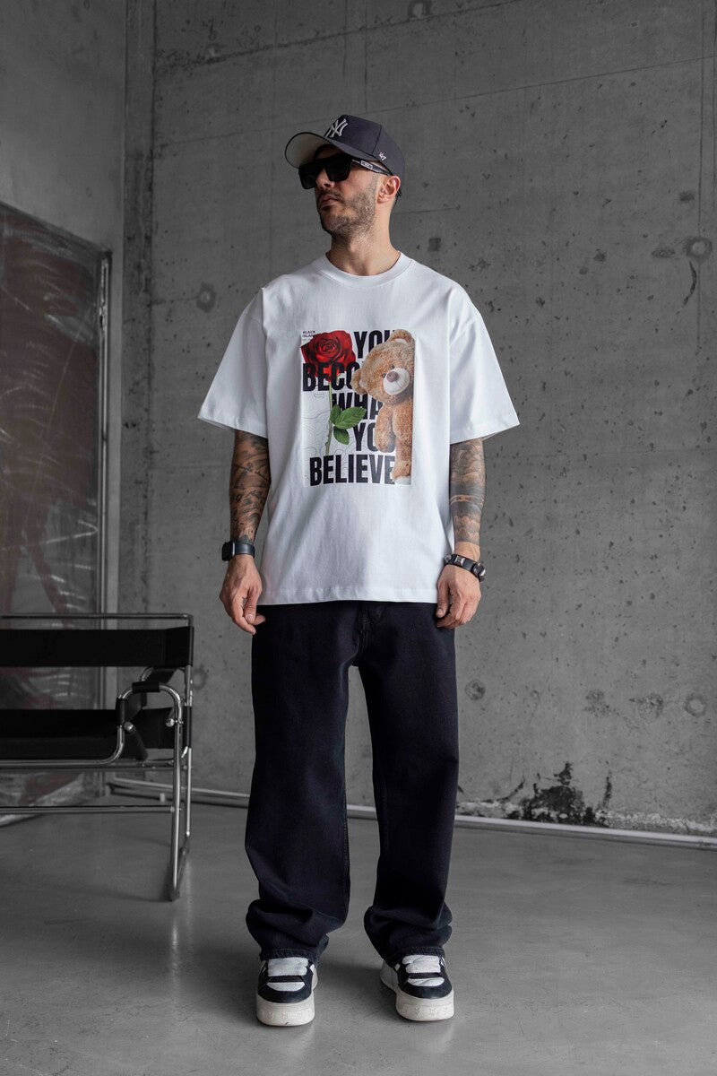 BEAR PRINTED T-SHIRT WHITE 1750