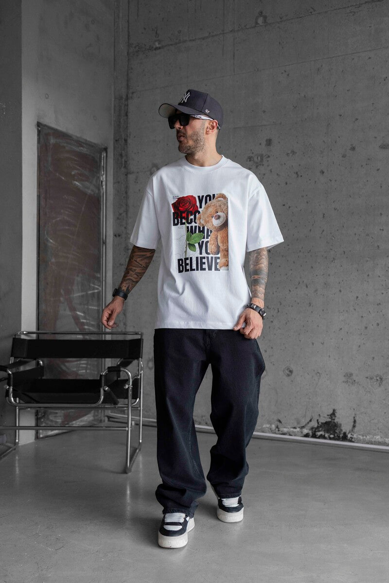 BEAR PRINTED T-SHIRT WHITE 1750