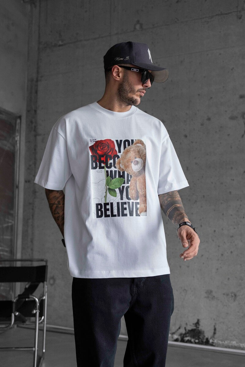 BEAR PRINTED T-SHIRT WHITE 1750