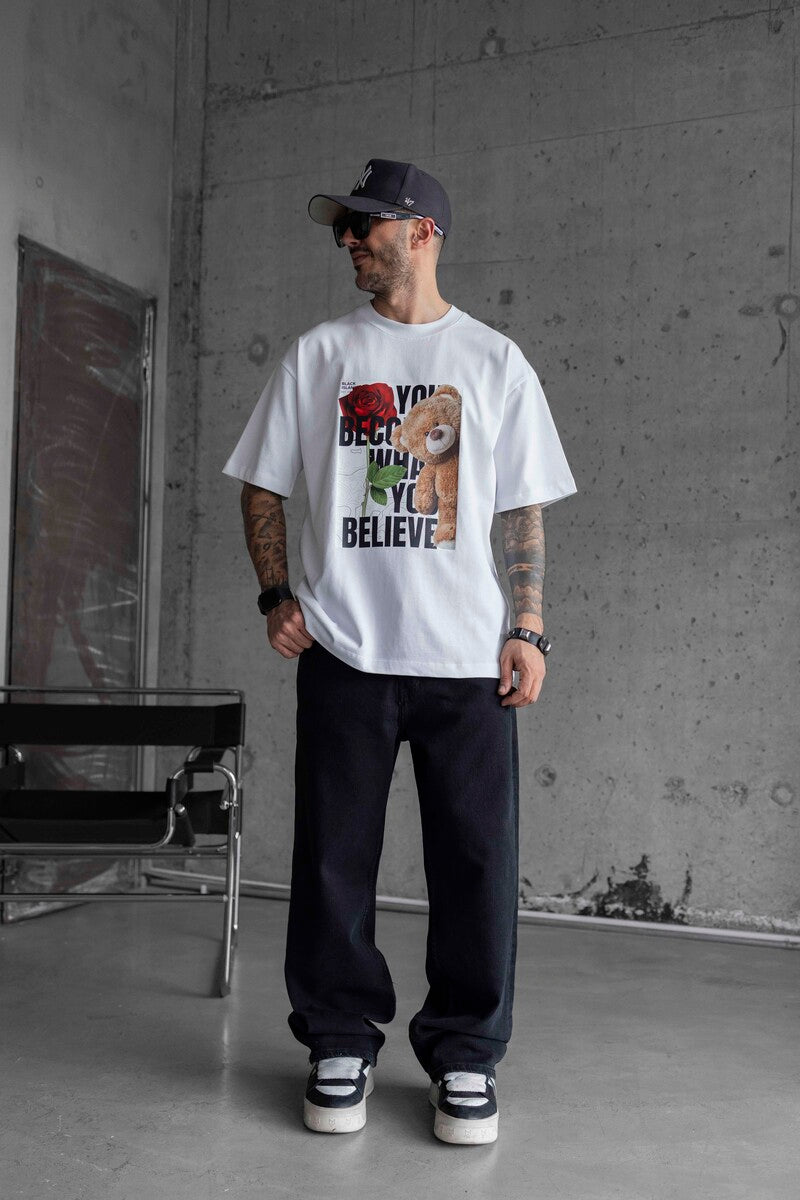 BEAR PRINTED T-SHIRT WHITE 1750