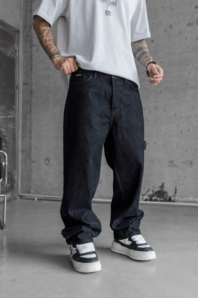 Black Baggie Denim Jeans 17009