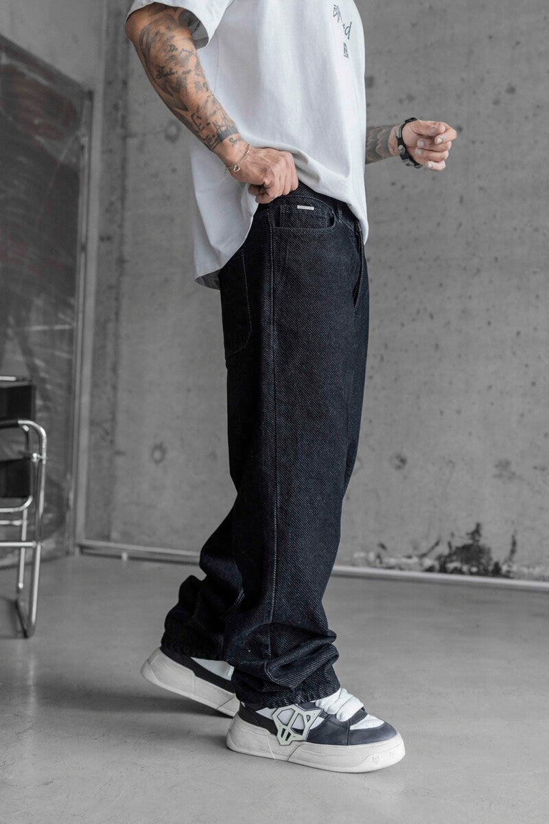 Black Baggie Denim Jeans 17009