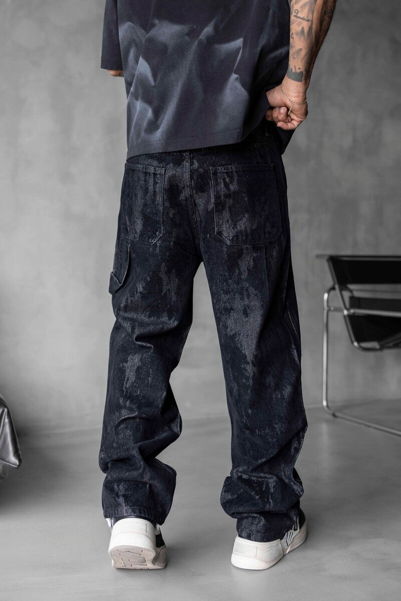 Black Baggie Denim Jeans 17097