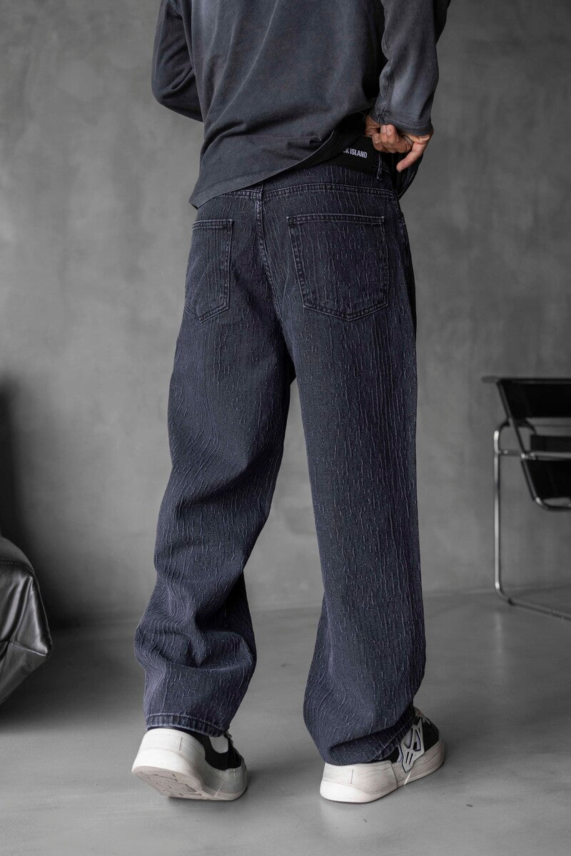 Black Baggie Denim Jeans 17098