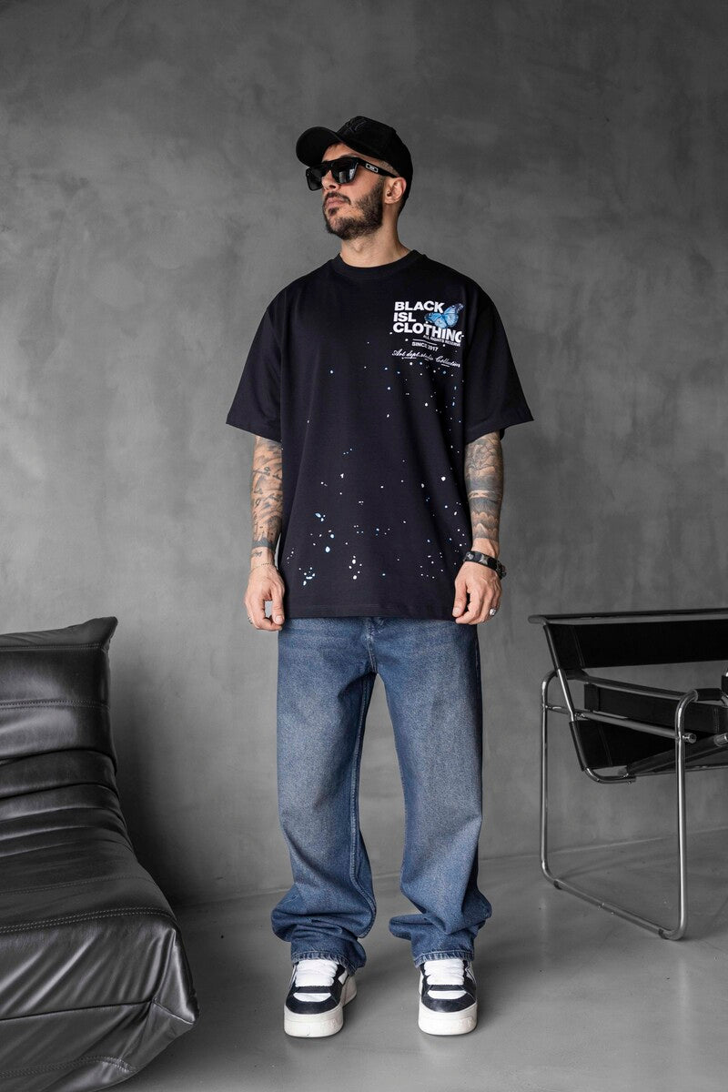 BLACK ISL CLOTHING PRINTED T-SHIRT BLACK 1824