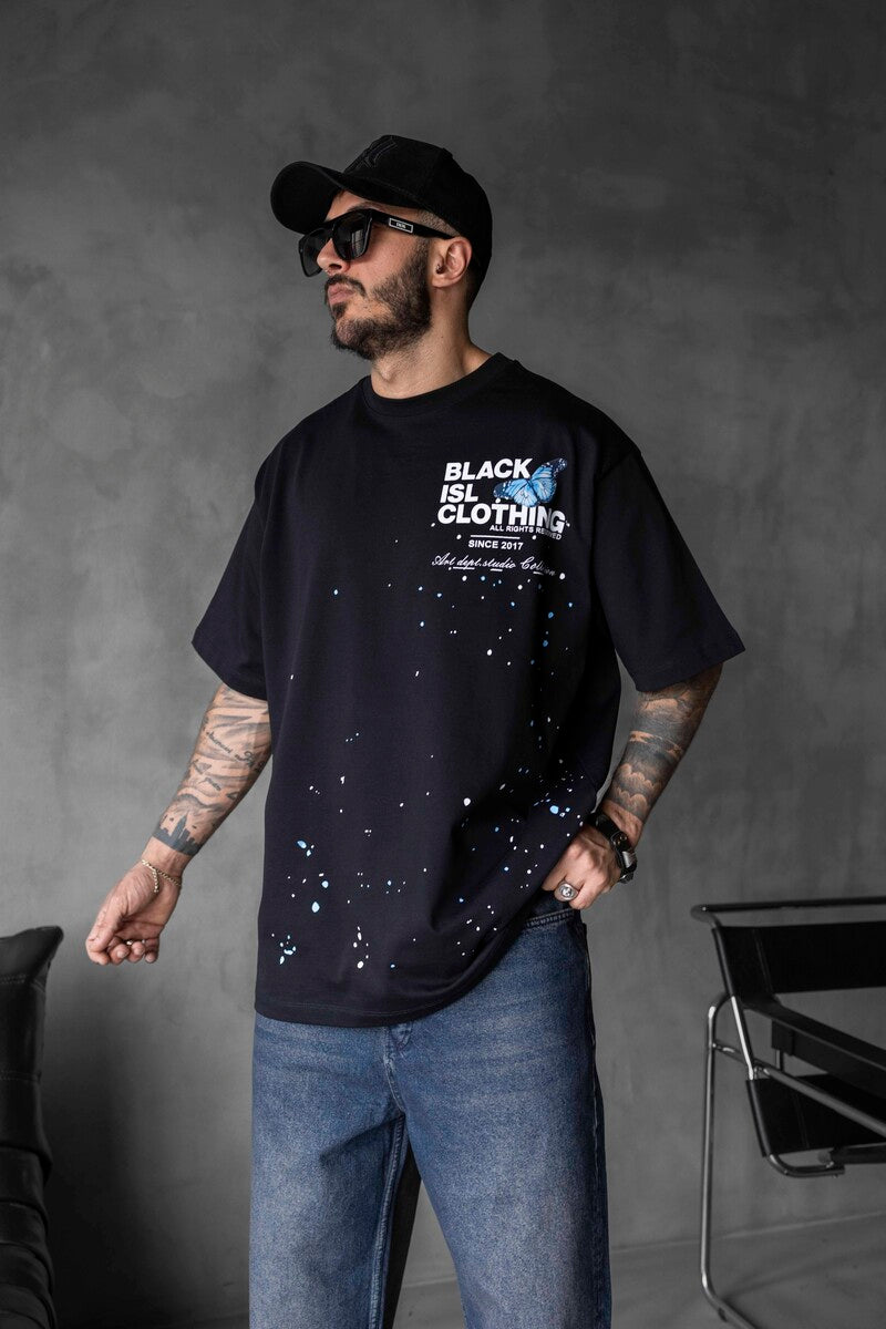 BLACK ISL CLOTHING PRINTED T-SHIRT BLACK 1824