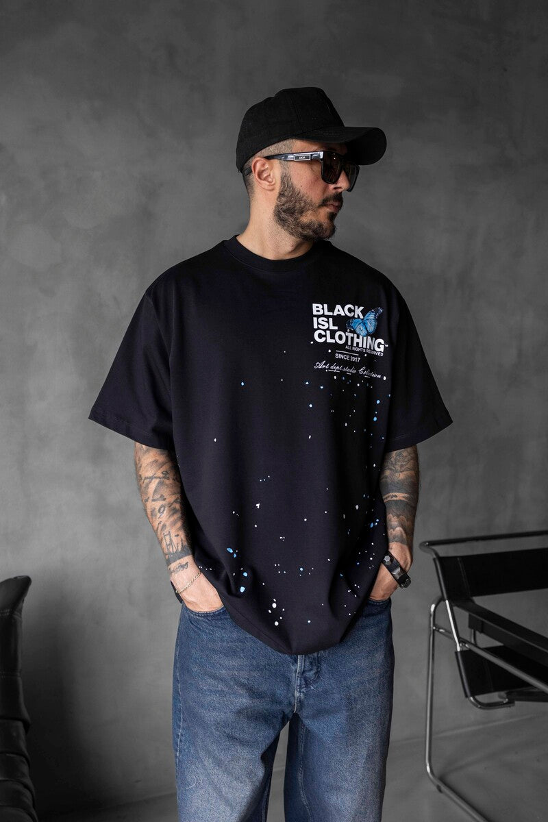 BLACK ISL CLOTHING PRINTED T-SHIRT BLACK 1824