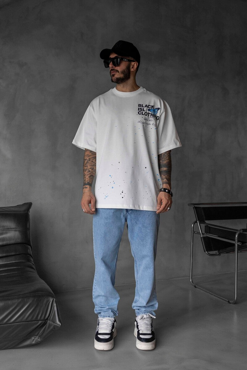 BLACK ISL CLOTHING PRINTED T-SHIRT WHITE 1824