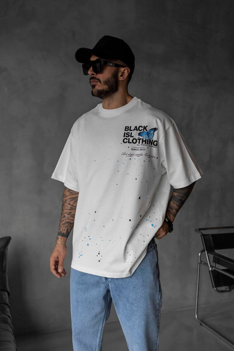 BLACK ISL CLOTHING PRINTED T-SHIRT WHITE 1824