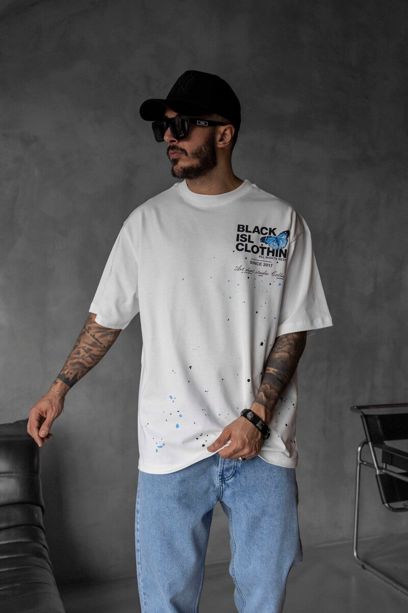 BLACK ISL CLOTHING PRINTED T-SHIRT WHITE 1824