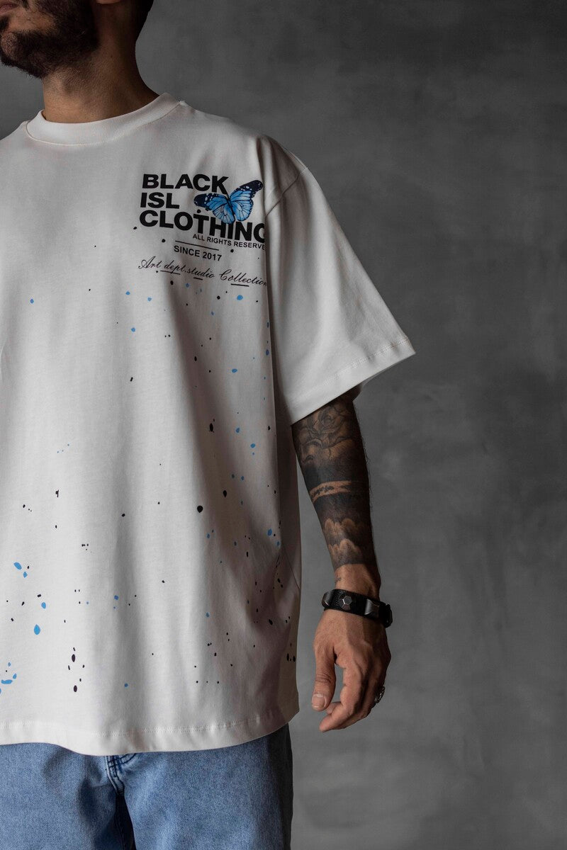 BLACK ISL CLOTHING PRINTED T-SHIRT WHITE 1824