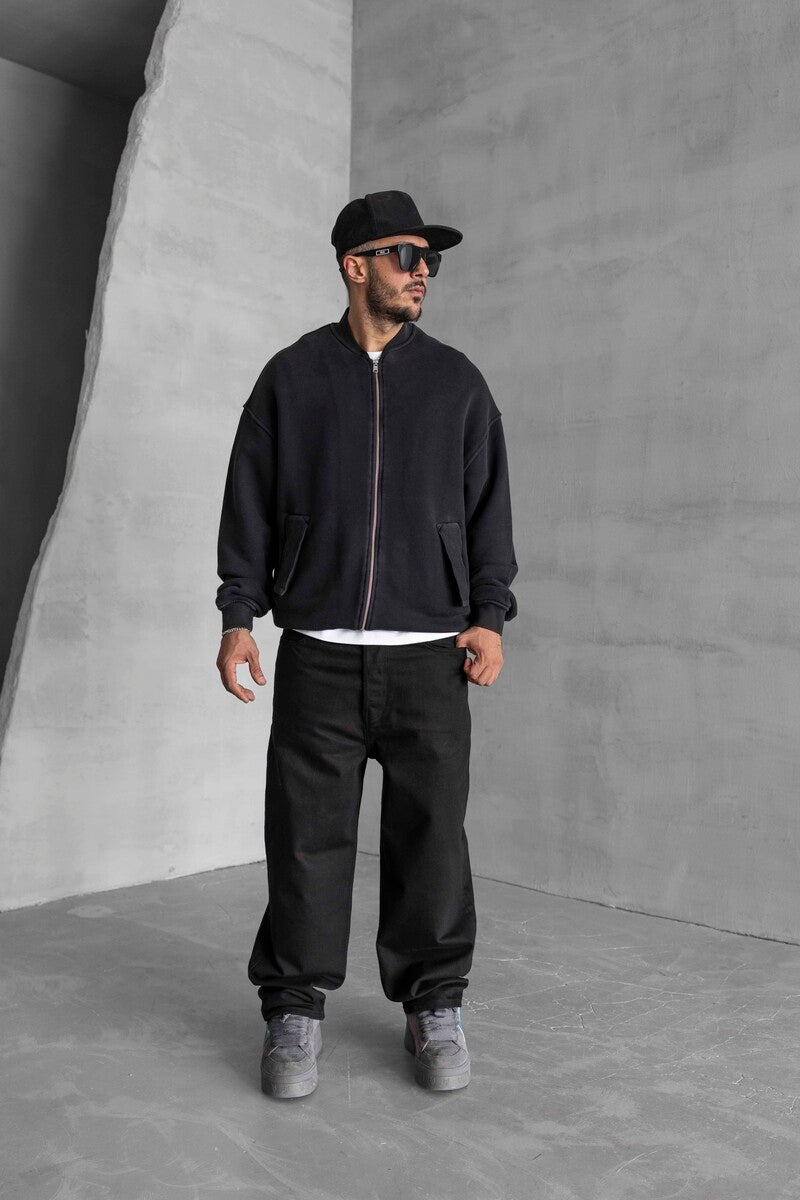 Black Island Black Zip Sweatshirt 1532