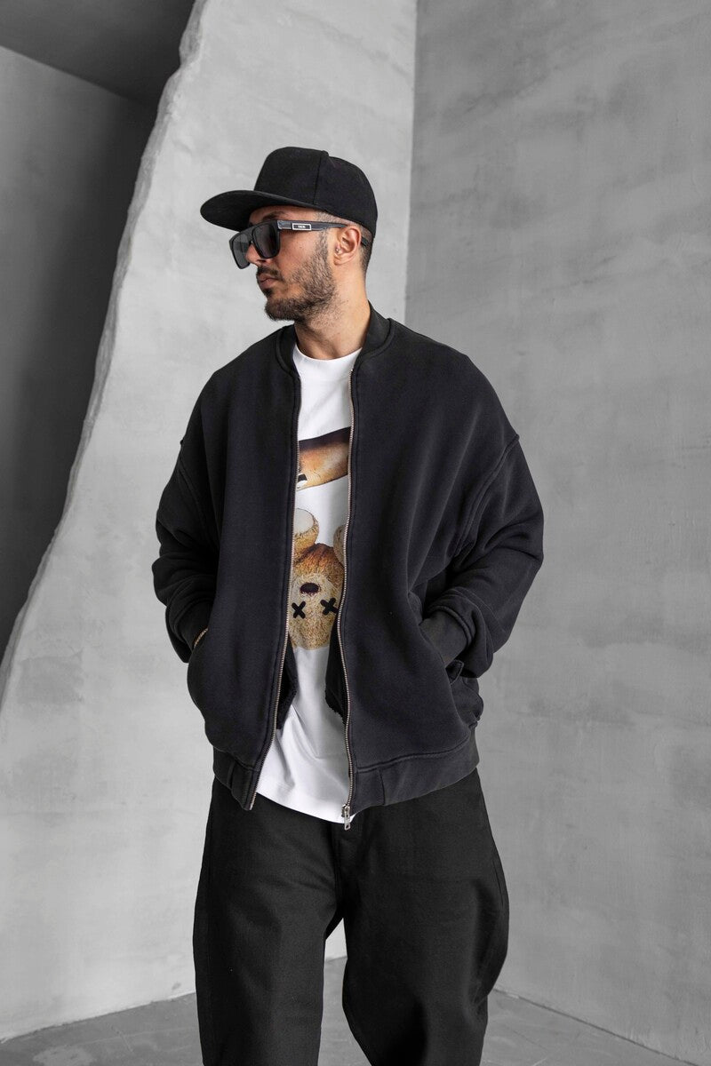 Black Island Black Zip Sweatshirt 1532