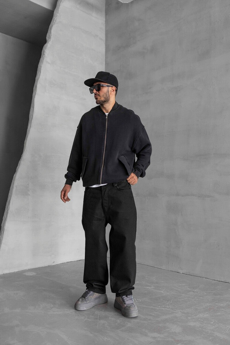 Black Island Black Zip Sweatshirt 1532