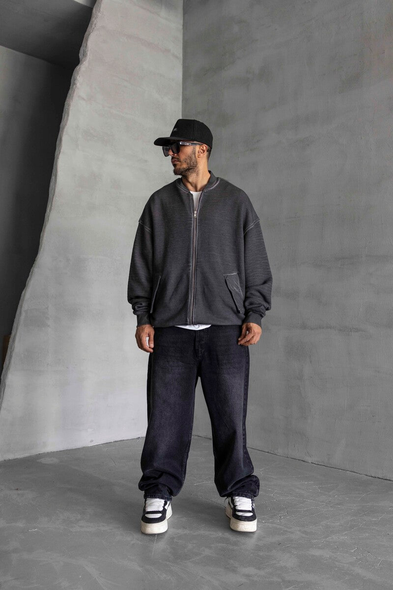 Black Island Grey Zip Sweatshirt 1532
