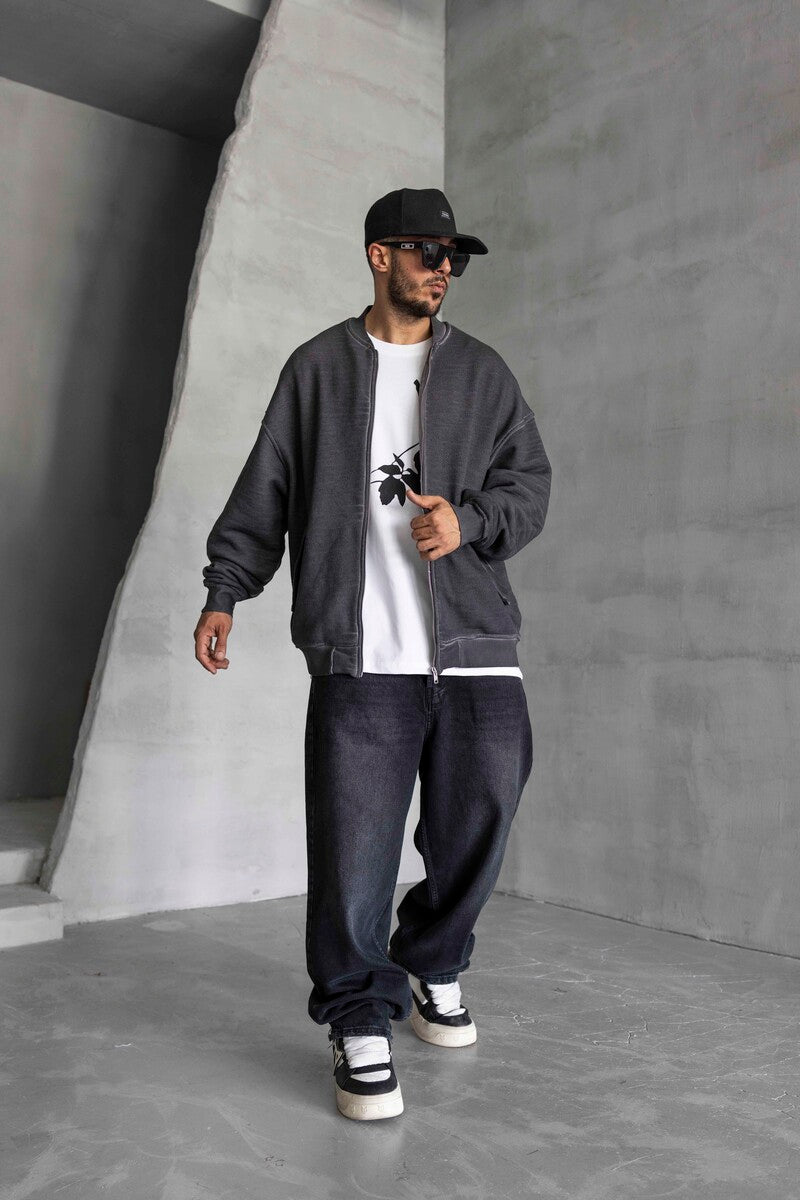 Black Island Grey Zip Sweatshirt 1532