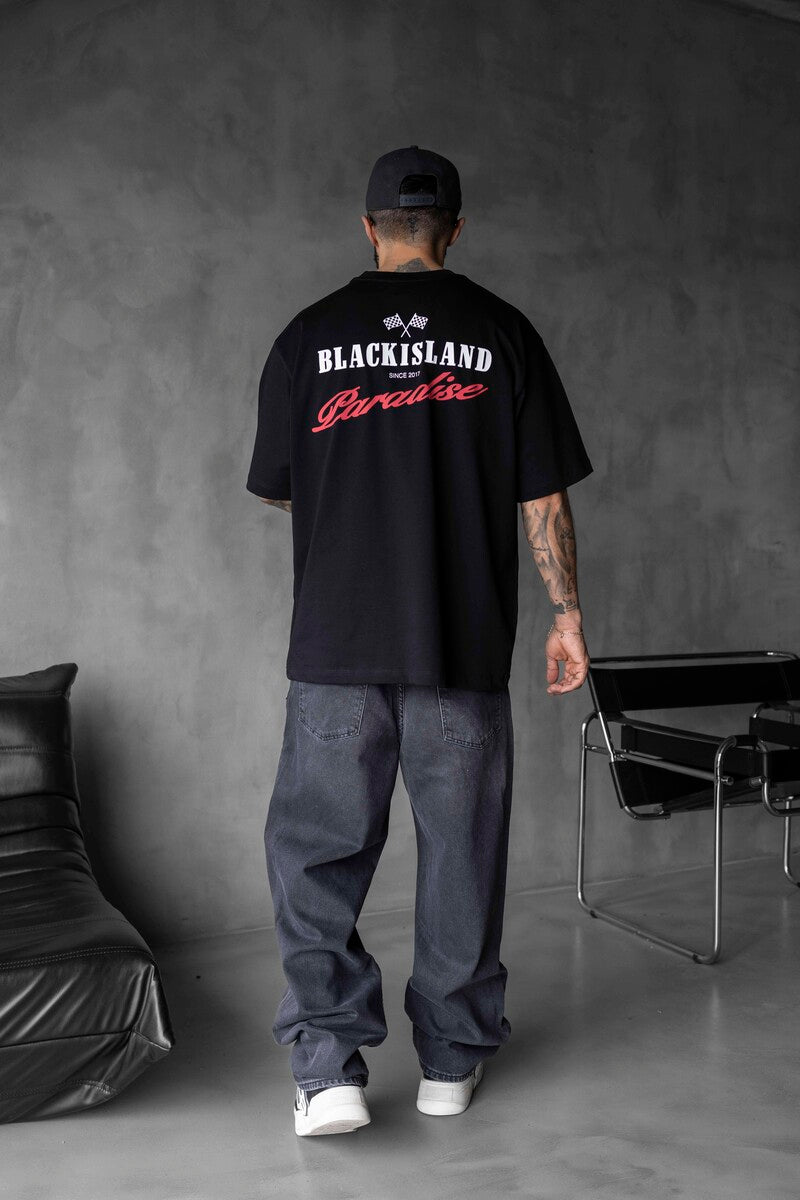 BLACK ISLAND PARADISE PRINTED T-SHIRT BLACK 1825