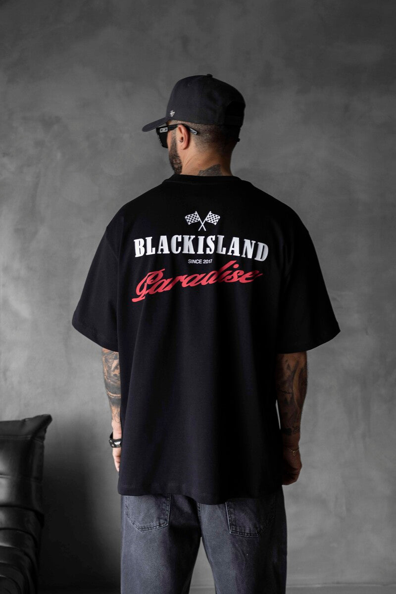 BLACK ISLAND PARADISE PRINTED T-SHIRT BLACK 1825