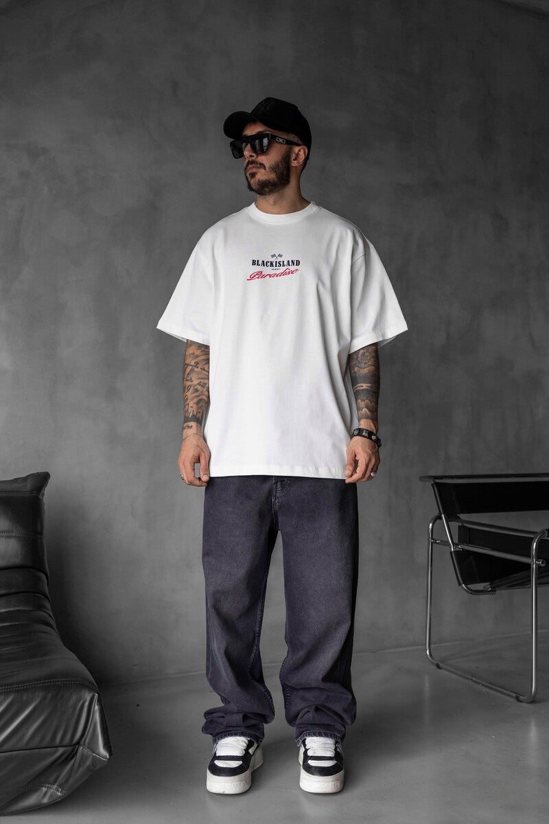 BLACK ISLAND PARADISE PRINTED T-SHIRT WHITE 1825