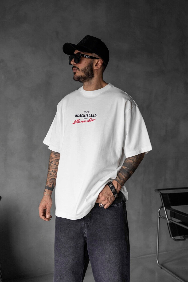 BLACK ISLAND PARADISE PRINTED T-SHIRT WHITE 1825