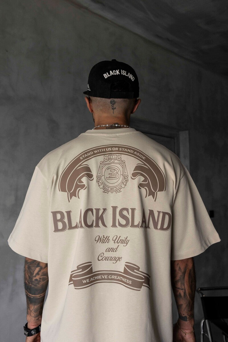 Black Island Printed Beige T-shirt 1870