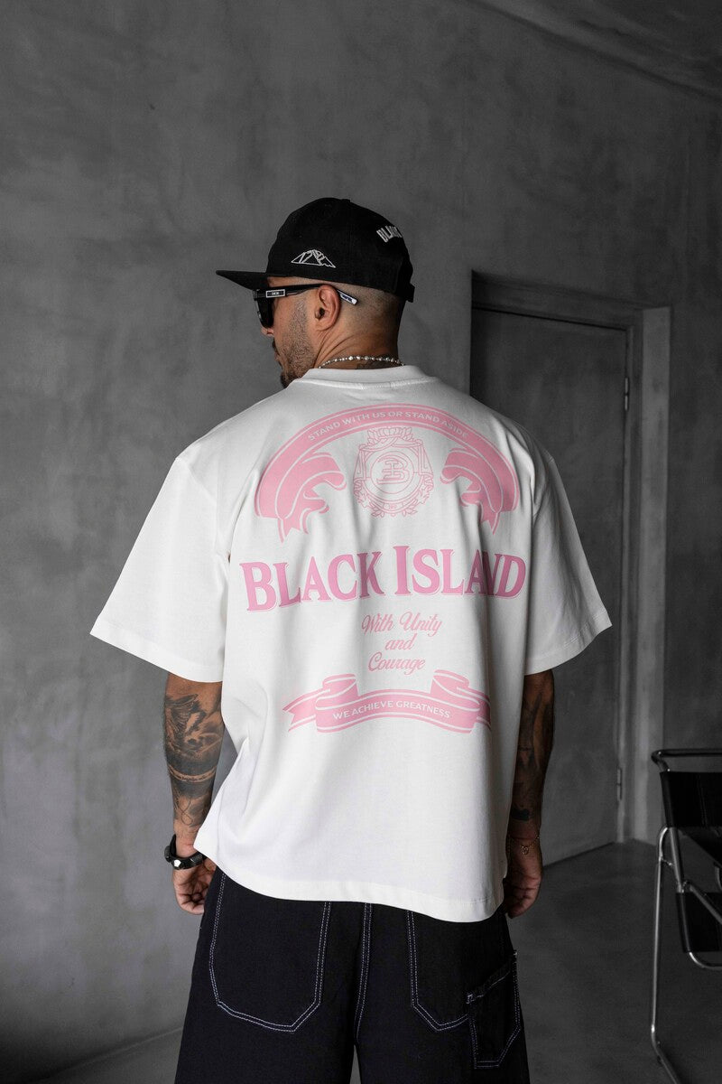 Black Island Printed Beyaz T-shirt 1870