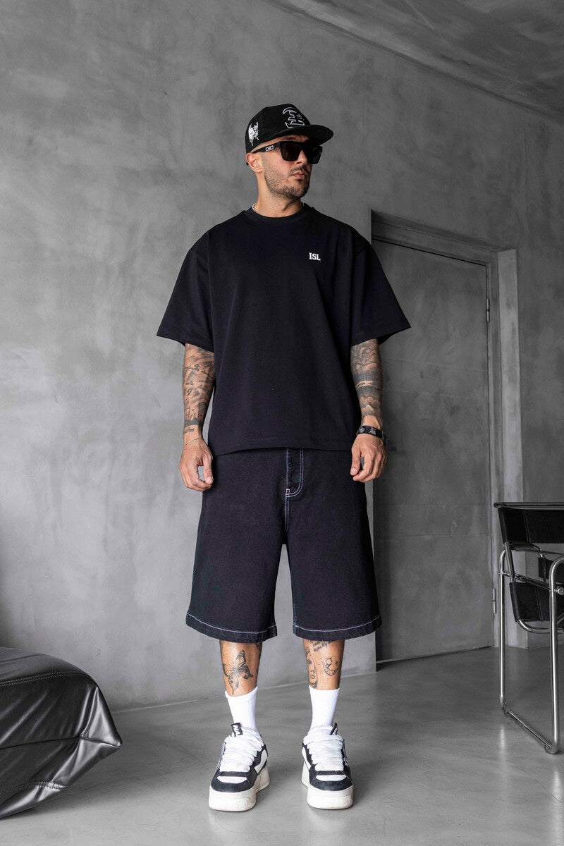 Black Island Printed Black T-shirt 1870