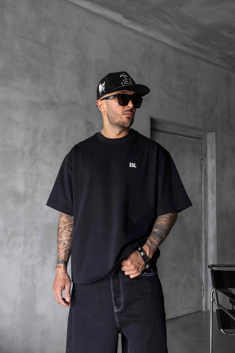 Black Island Printed Black T-shirt 1870