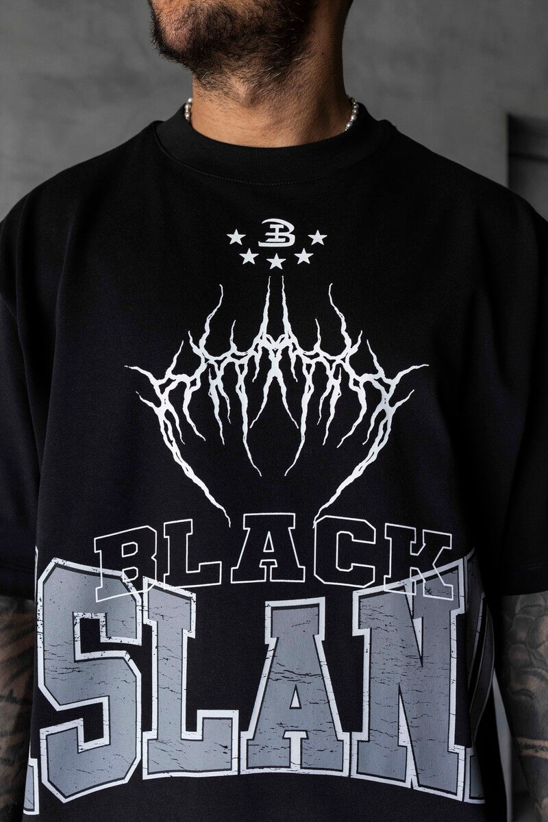 Black Island Printed Black T-shirt 1890