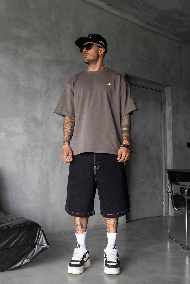 Black Island Printed Brown T-shirt 1870