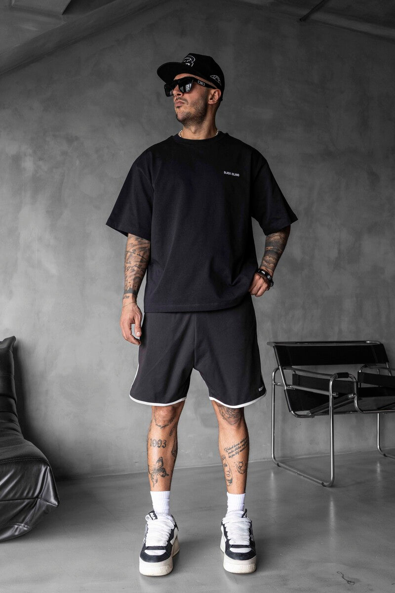 Black Island Printed T-shirts Black 1878