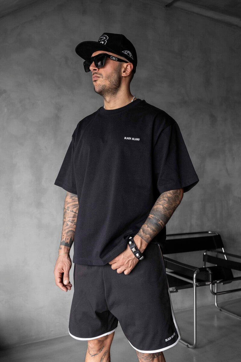 Black Island Printed T-shirts Black 1878