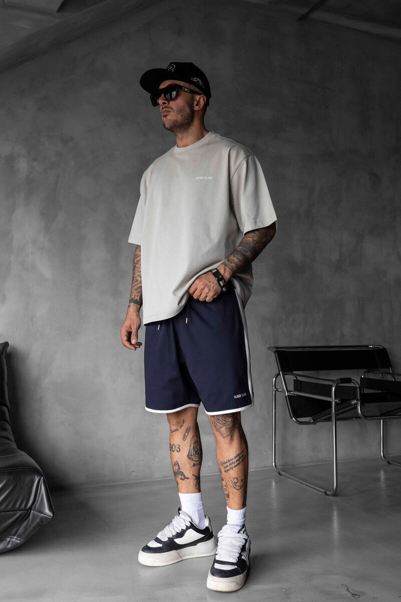 Black Island Printed T-shirts Light Gray 1878