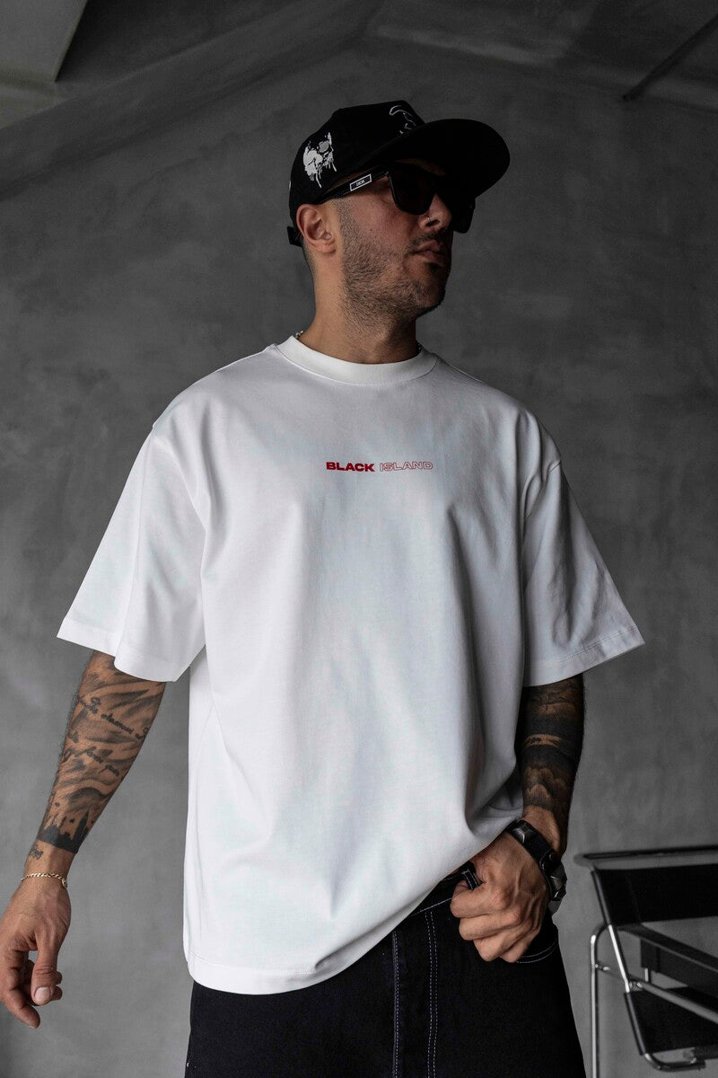 Black Island Printed T-shirts White 1876