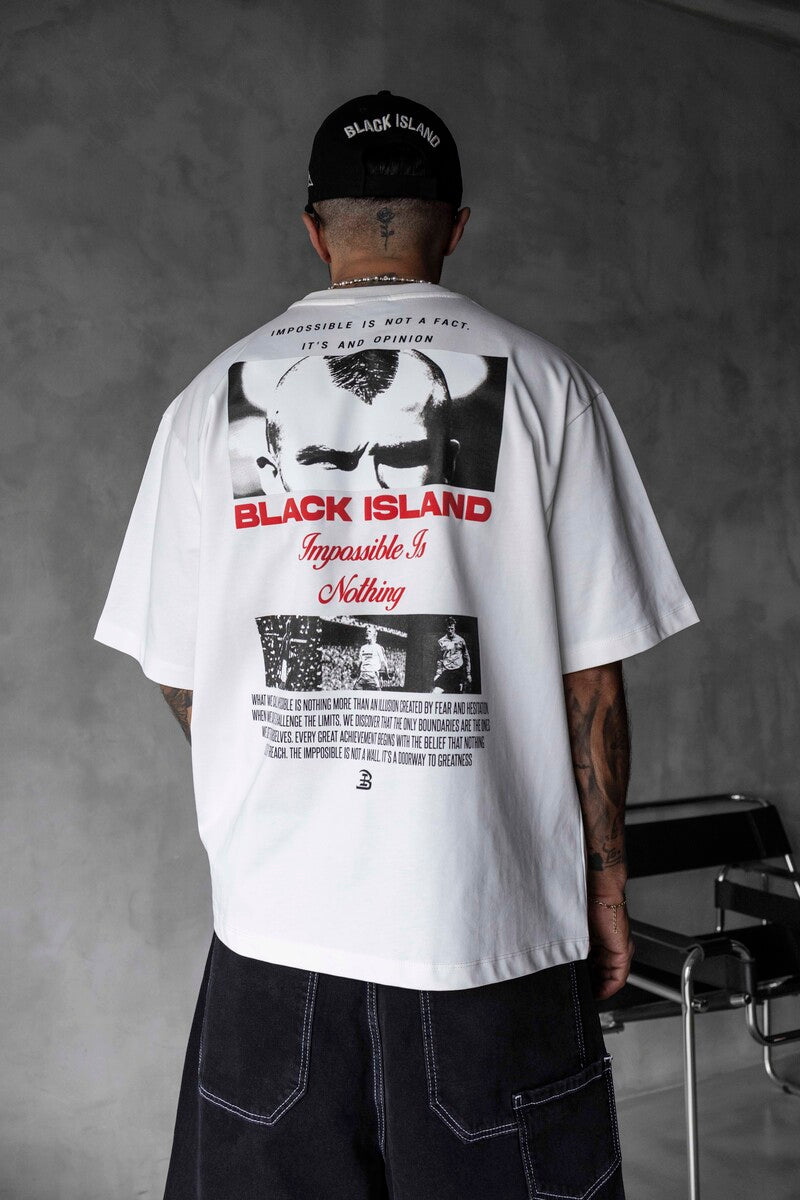 Black Island Printed T-shirts White 1876