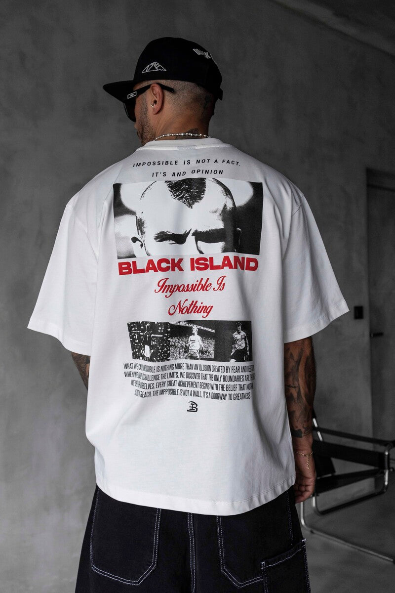 Black Island Printed T-shirts White 1876